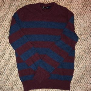 Blue and Red Striped Sweater